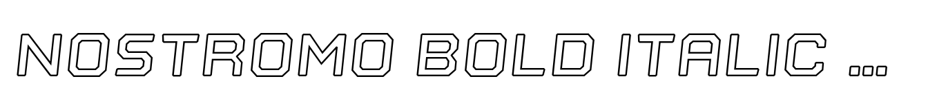 Nostromo Bold Italic Outline image